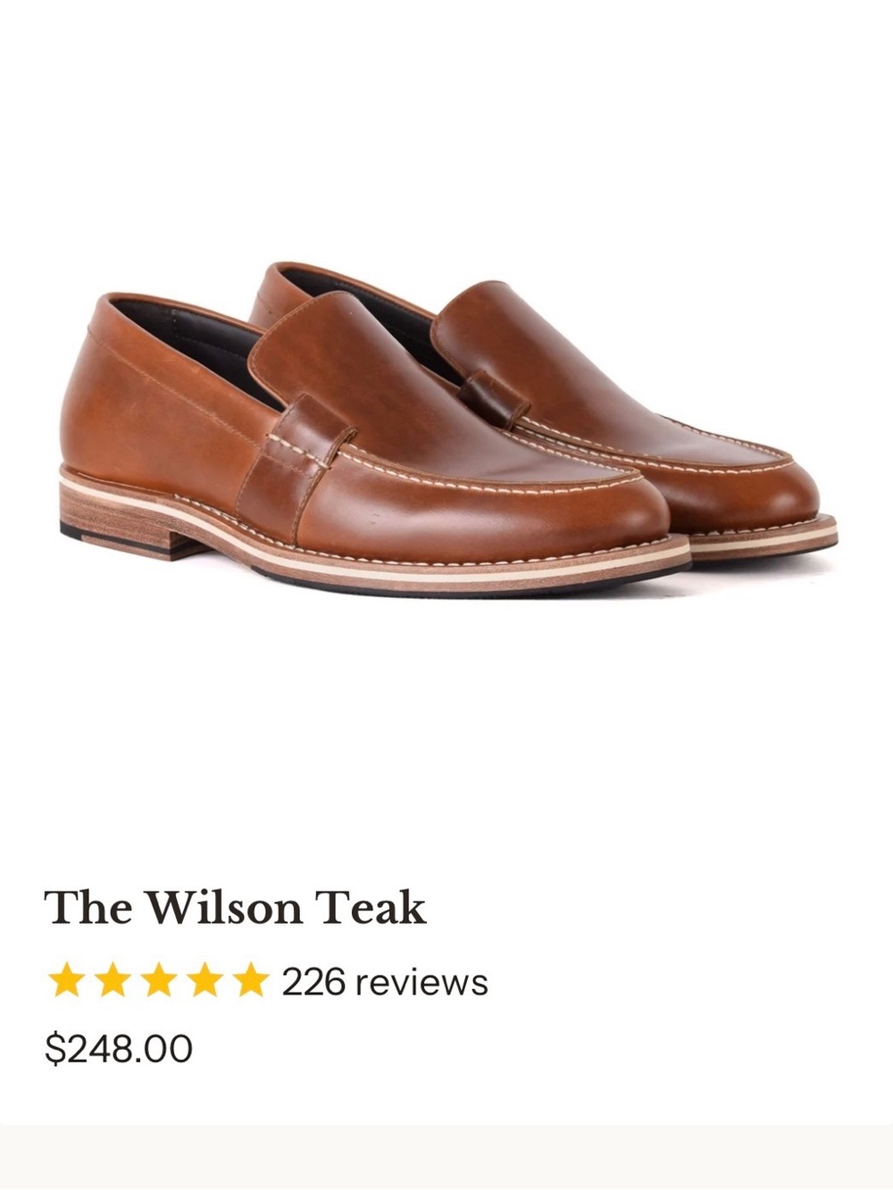 Helm brand Wilson Teak Leather Penny Loafers - Tan